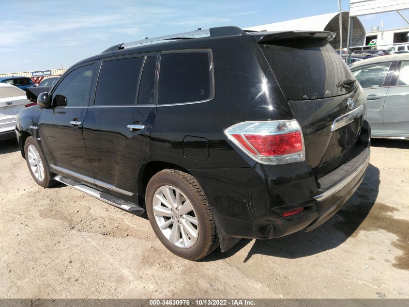 2013 TOYOTA HIGHLANDER HYBRID LIMITED JTEDC3EH7D2013357