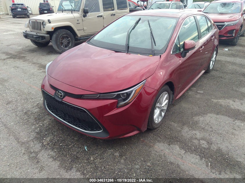 VIN 5YFFPMAE8NP308697 2022 TOYOTA COROLLA XLE