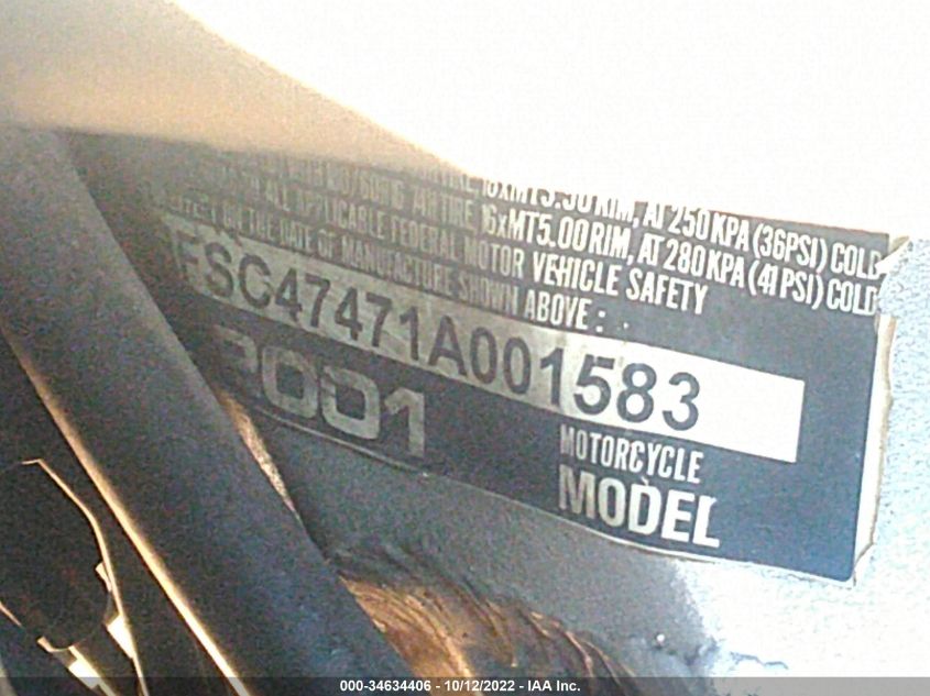 2001 HONDA GL1800 A 1HFSC47471A001583