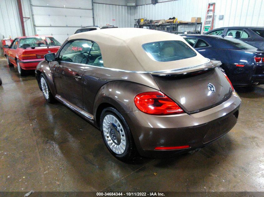 2013 VOLKSWAGEN BEETLE CONVERTIBLE 2.5L 3VW5X7AT9DM829989