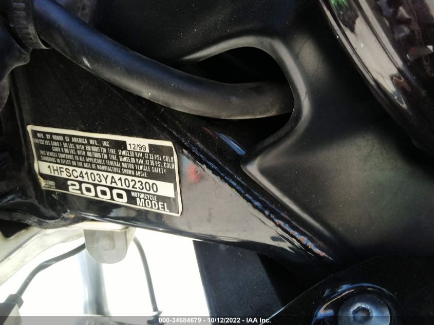 2000 HONDA GL1500 CF 1HFSC4103YA102300