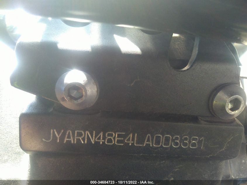 2020 YAMAHA MT10 JYARN48E4LA003381