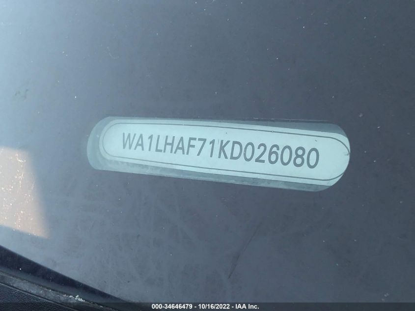 WA1LHAF71KD026080 Audi Q7 PREMIUM PLUS 9