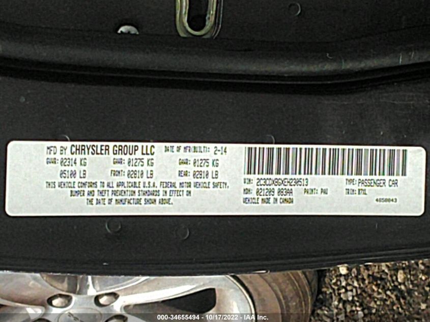 2014 DODGE CHARGER SE - 2C3CDXBGXEH230513