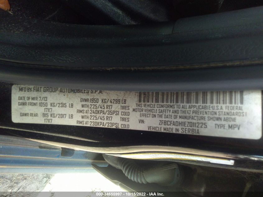 2014 FIAT 500L TREKKING ZFBCFADH1EZ011225