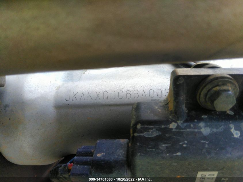 2006 KAWASAKI KX450 D6F JKAKXGDC66A003239