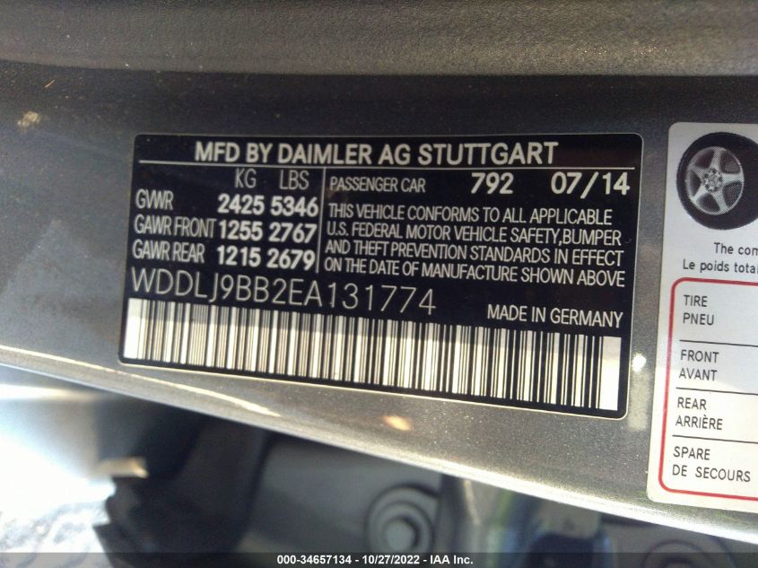 2014 MERCEDES-BENZ CLS-CLASS CLS 550 WDDLJ9BB2EA131774
