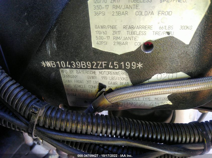 2002 BMW R1150 R WB10439B92ZF45199