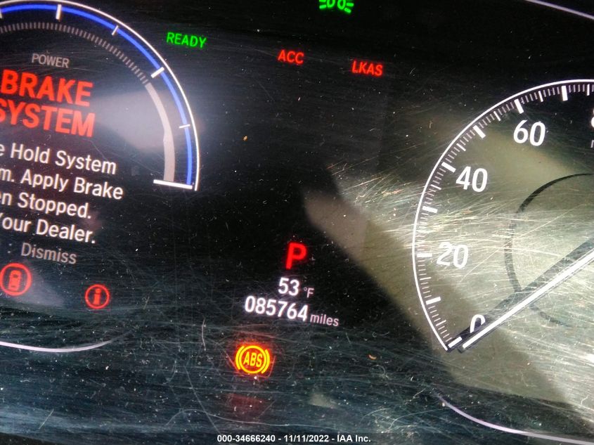 2019 HONDA ACCORD HYBRID EX-L 1HGCV3F56KA009822