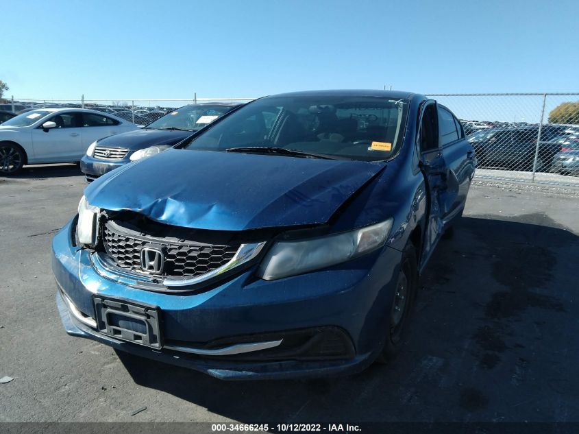 2013 HONDA CIVIC SDN LX 19XFB2F50DE074356