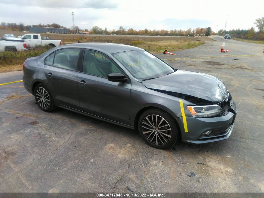 2016 VOLKSWAGEN JETTA 1.8T SPORT - 3VWD17AJXGM407147