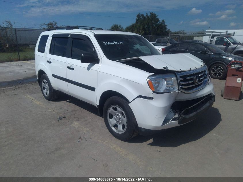 VIN 5FNYF3H25DB042843 2013 HONDA PILOT no.1