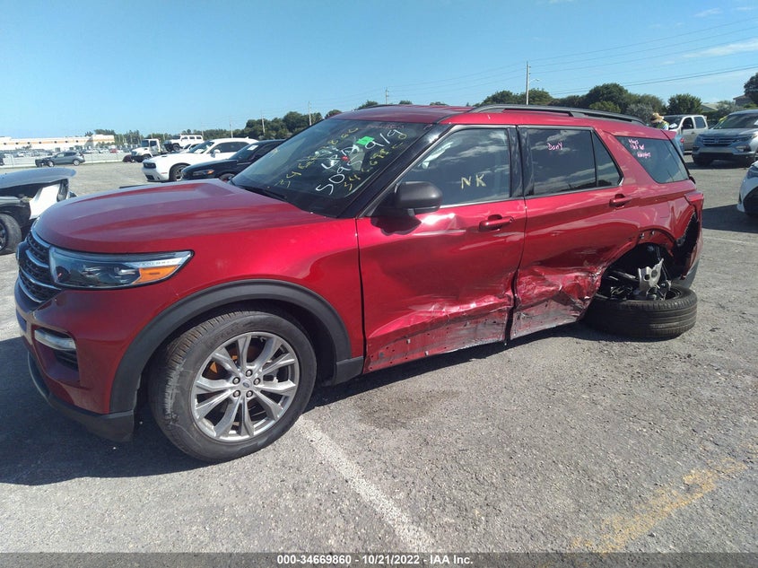 VIN 1FMSK7DH2LGC75095 2020 FORD EXPLORER XLT