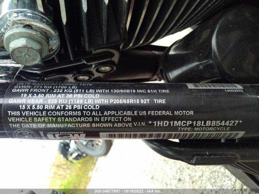 2020 HARLEY-DAVIDSON FLRT 1HD1MCP18LB854427