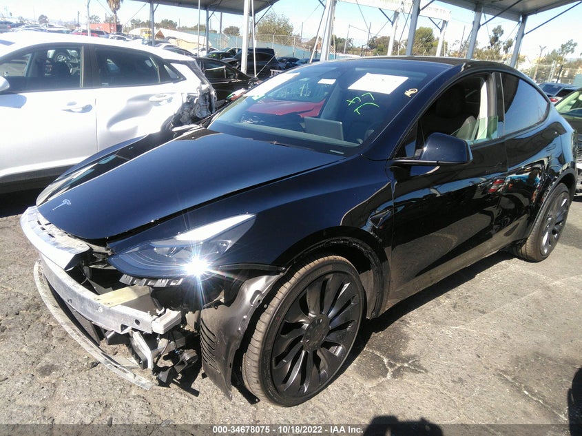 VIN 7SAYGDEF9NF485107 2022 TESLA MODEL Y PERFORMANCE