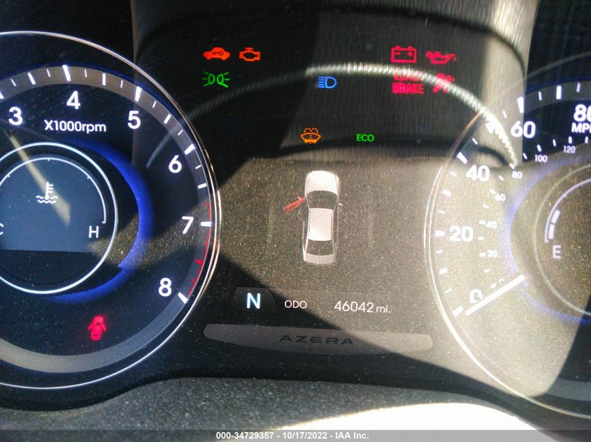 2014 HYUNDAI AZERA LIMITED KMHFH4JG3EA375061