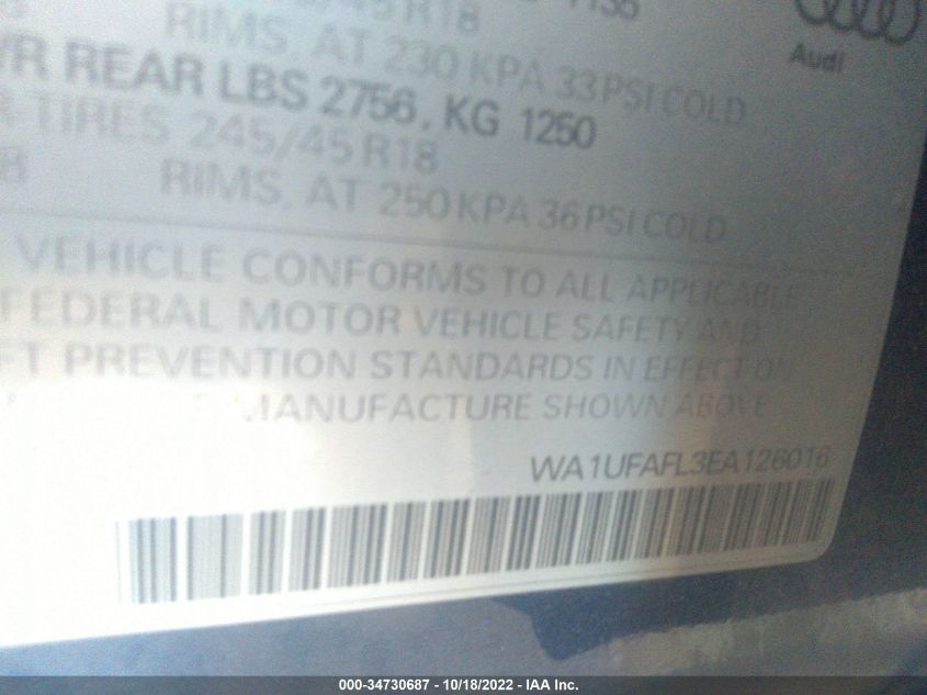 2014 AUDI ALLROAD PREMIUM PLUS WA1UFAFL3EA126016