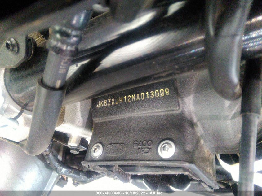 2022 KAWASAKI ZX636 K JKBZXJH12NA013099