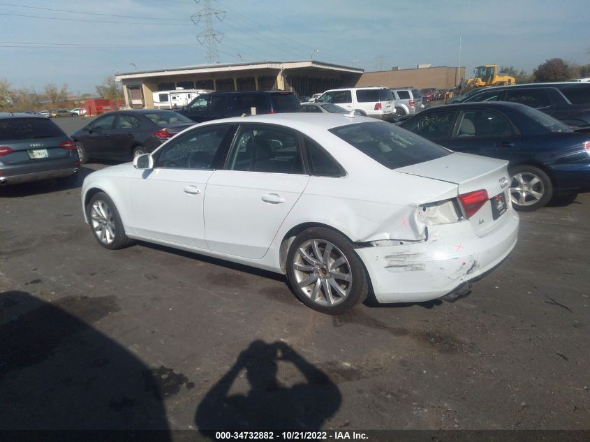 2013 AUDI A4 PREMIUM PLUS WAUFFAFL1DN029092