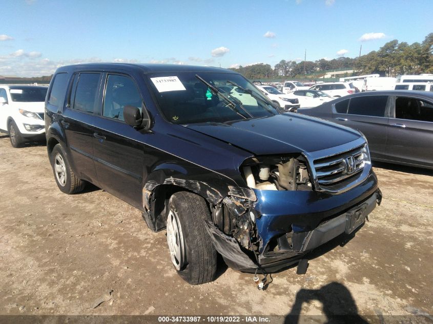 VIN 5FNYF3H22DB025255 2013 HONDA PILOT no.1