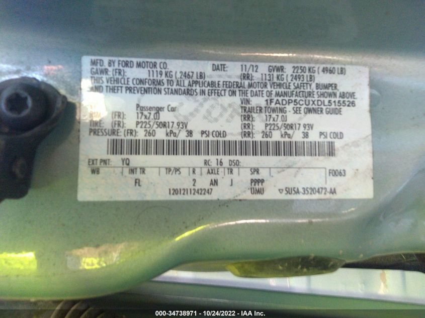 2013 FORD C-MAX ENERGI SEL 1FADP5CUXDL515526