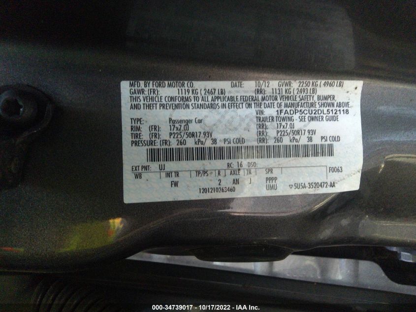 2013 FORD C-MAX ENERGI SEL 1FADP5CU2DL512118