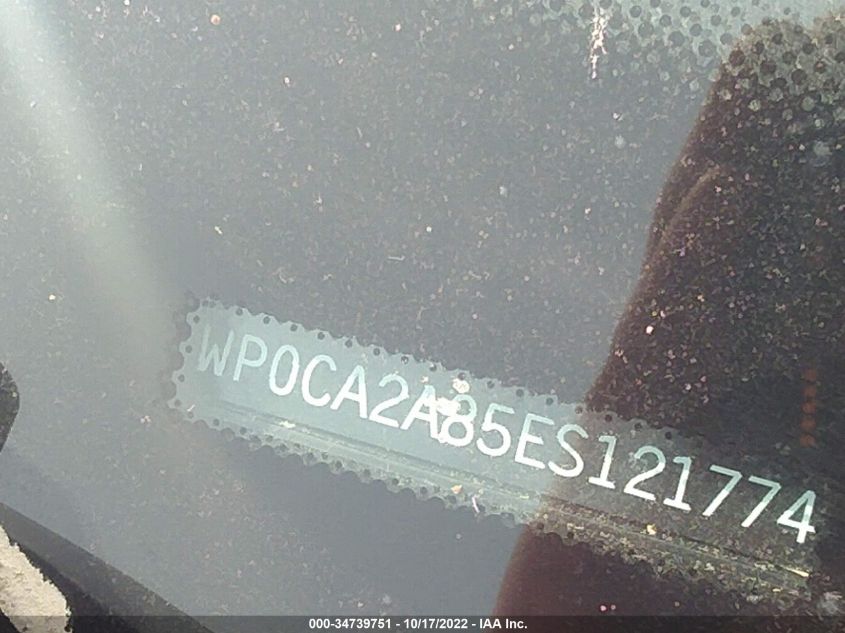 2014 PORSCHE BOXSTER WP0CA2A85ES121774