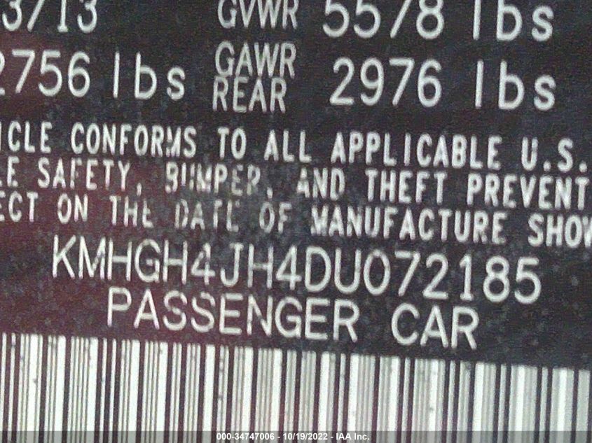 2013 HYUNDAI EQUUS ULTIMATE KMHGH4JH4DU072185