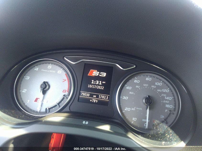 2015 AUDI S3/A3 2.0T PREMIUM PLUS WAUBFGFF3F1115753