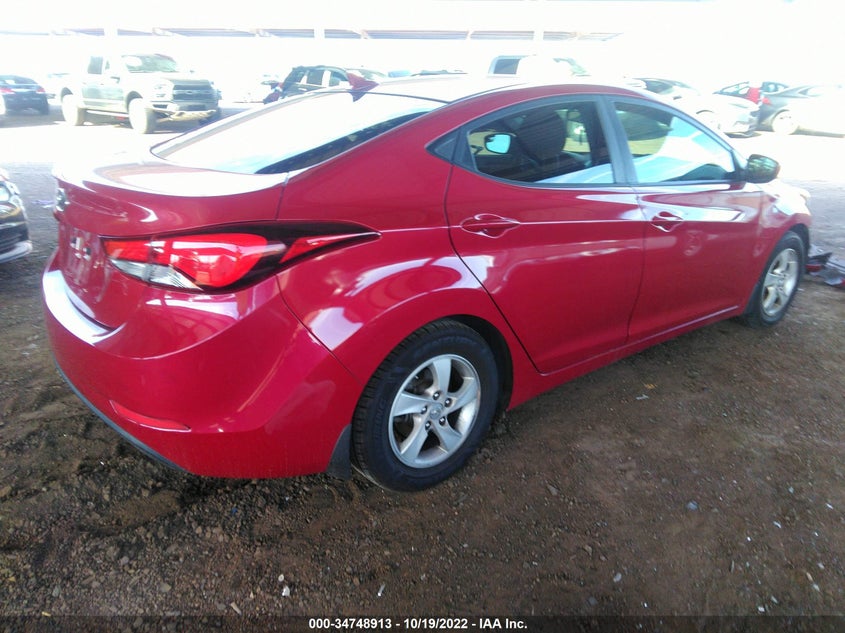 2015 HYUNDAI ELANTRA VIN: KMHDH4AE2FU458891