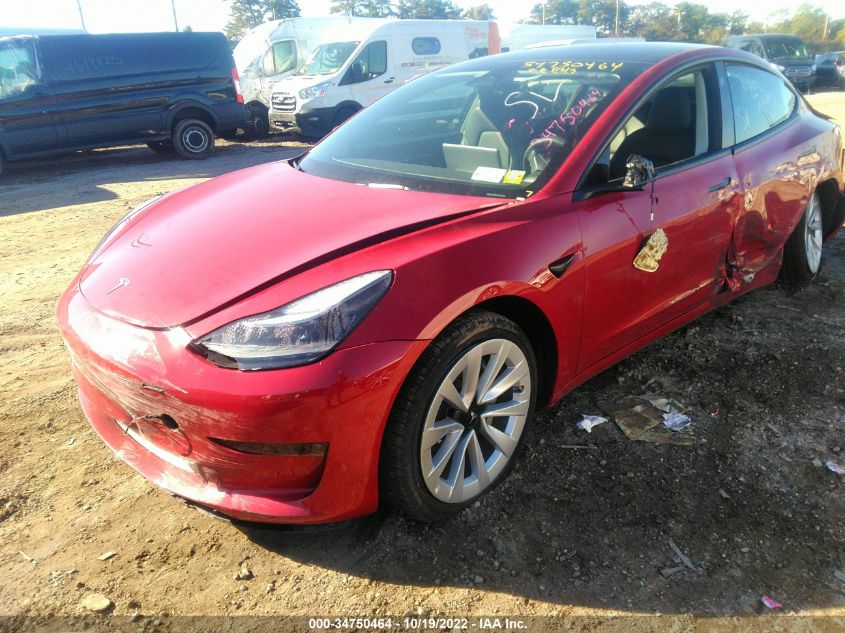 5YJ3E1EA5NF187279 | 2022 TESLA MODEL 3