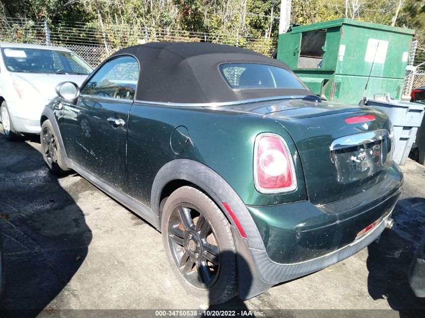 2013 MINI COOPER ROADSTER WMWSY1C54DT719459