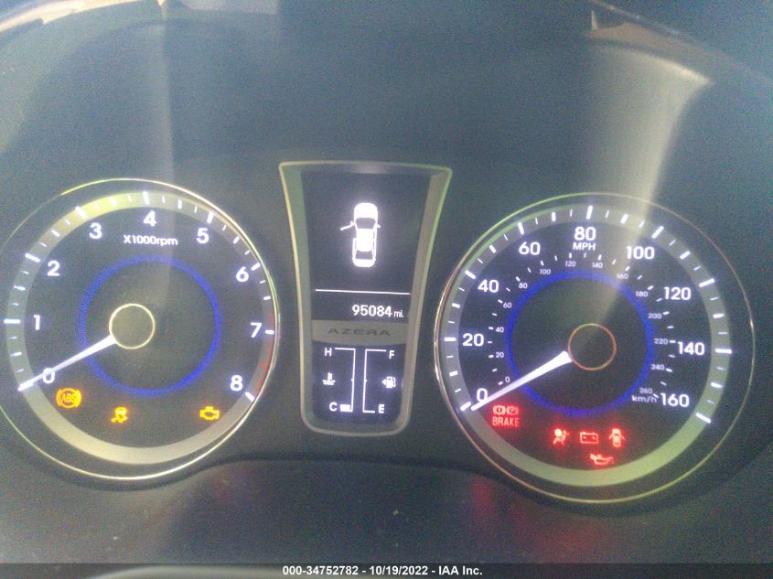 2013 HYUNDAI AZERA KMHFH4JG8DA251642