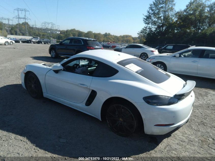 2018 PORSCHE 718 CAYMAN WP0AA2A84JK262322
