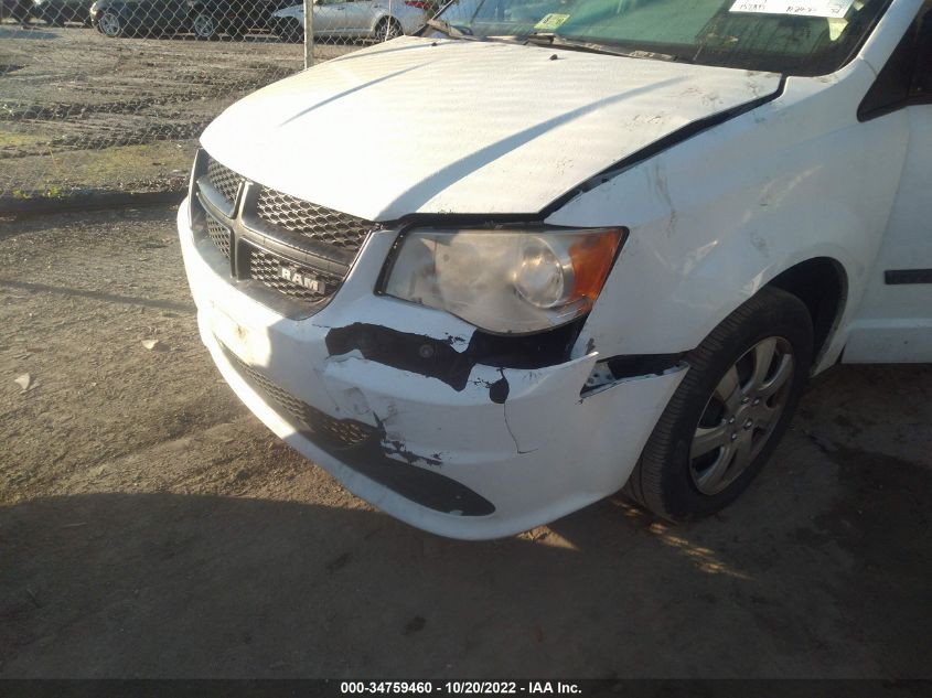 2013 RAM CARGO VAN TRADESMAN 2C4JRGAG6DR813112