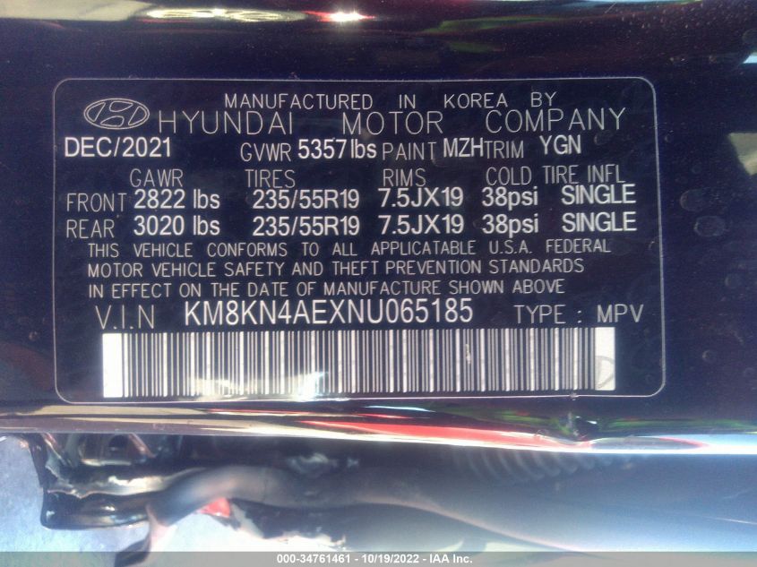 2022 HYUNDAI IONIQ 5 SEL KM8KN4AEXNU065185