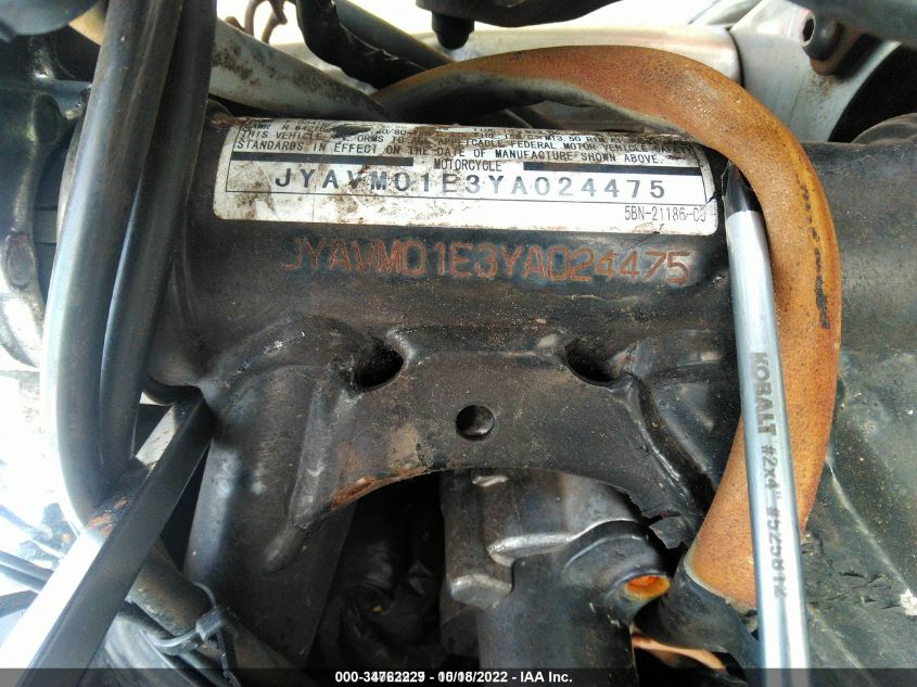 2000 YAMAHA XVS65 A JYAVM01E3YA024475