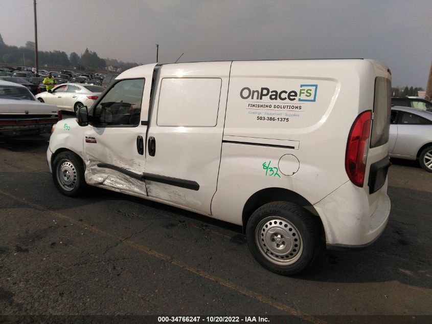 2016 RAM PROMASTER CITY CARGO VAN TRADESMAN ZFBERFAT5G6B50562
