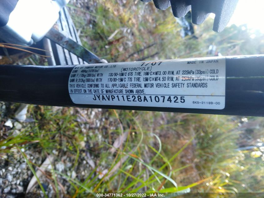 2008 YAMAHA XVS1100 A/AT JYAVP11E28A107425