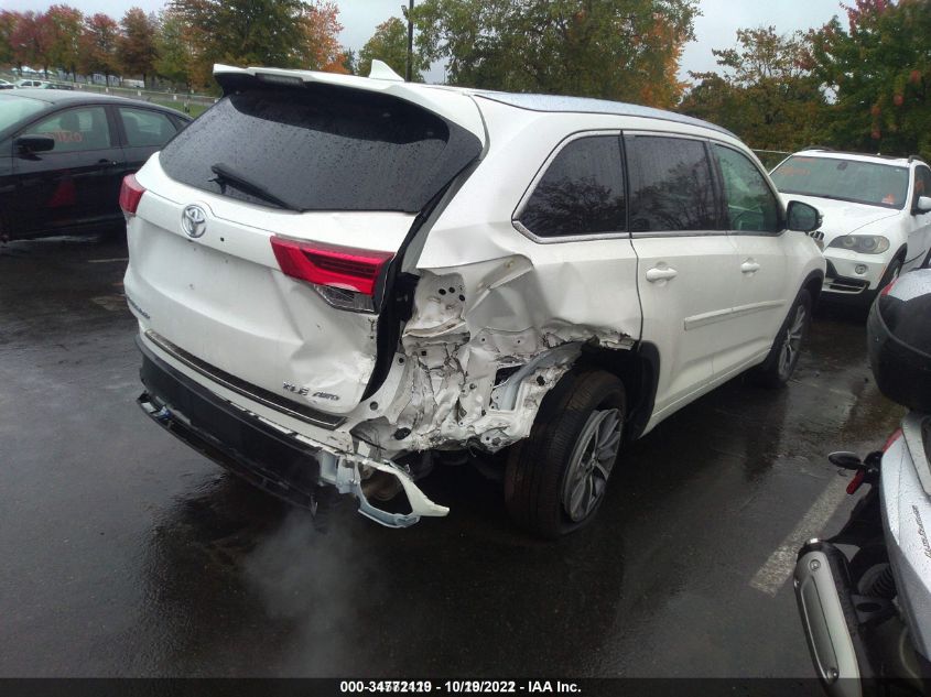 2018 TOYOTA HIGHLANDER XLE 5TDJZRFH9JS558794