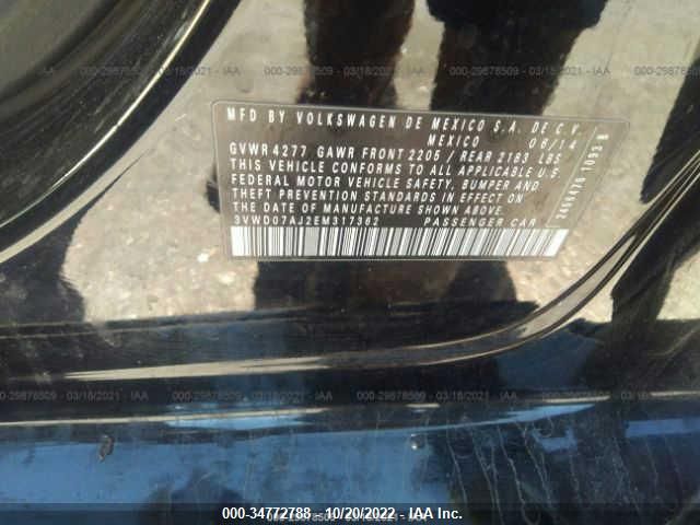 2014 VOLKSWAGEN JETTA SEDAN SE W/CONNECTIVITY 3VWD07AJ2EM317362