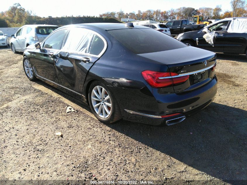2019 BMW 7 SERIES 740I XDRIVE WBA7E4C52KGV28743