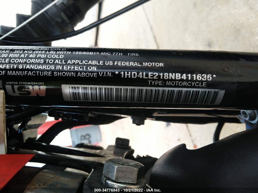 2022 HARLEY-DAVIDSON XL883 N 1HD4LE218NB411636