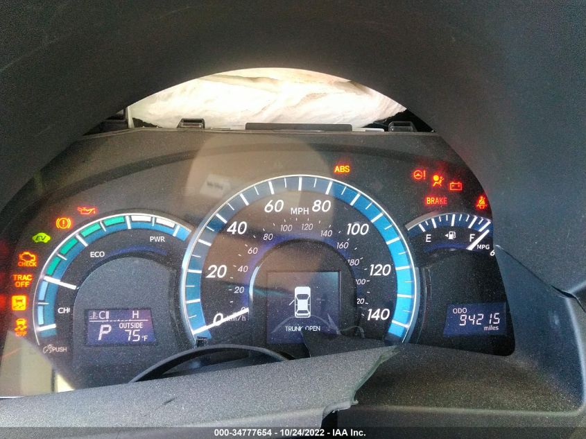 2013 TOYOTA CAMRY HYBRID LE/XLE 4T1BD1FK6DU072083