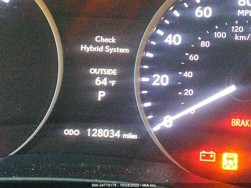 2014 LEXUS ES 300H HYBRID JTHBW1GG3E2066388