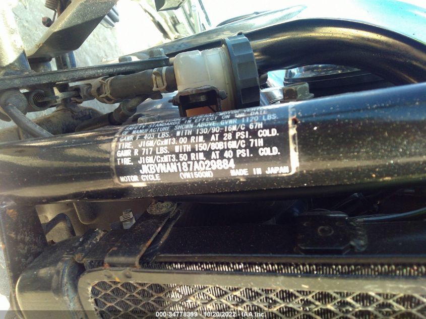 2007 KAWASAKI VN1500 N1 JKBVNAN187A029884