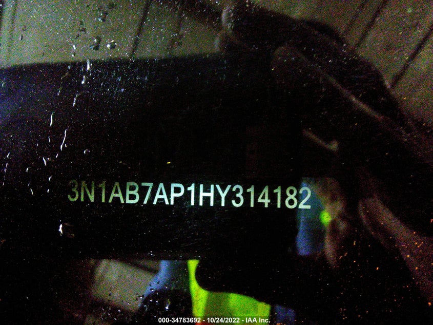VIN 3N1AB7AP1HY314182 2017 NISSAN SENTRA SV