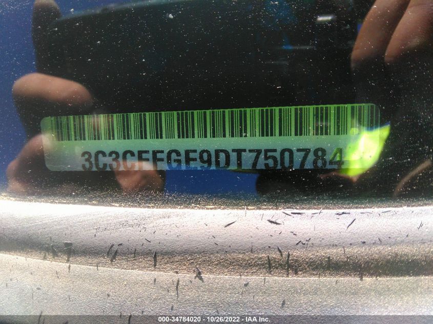2013 FIAT 500E BATTERY ELECTRIC 3C3CFFGE9DT750784