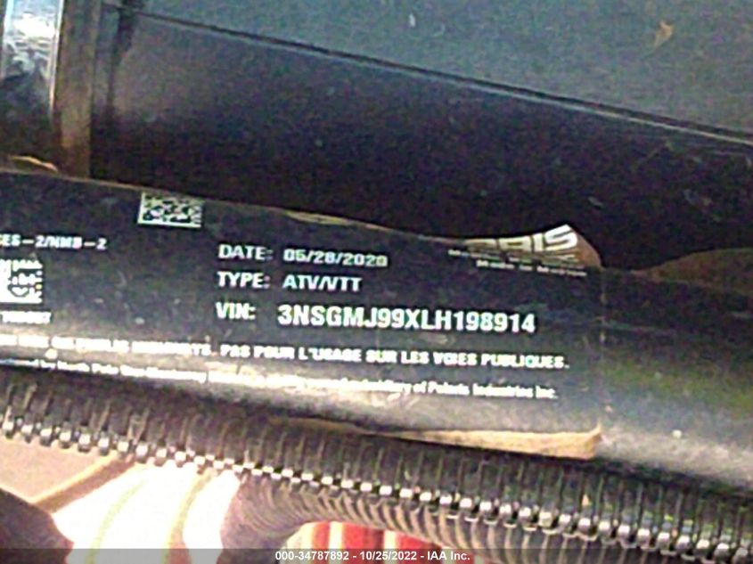 2020 POLARIS GENERAL XP 4 1000 DELUXE RIDE 3NSGMJ99XLH198914