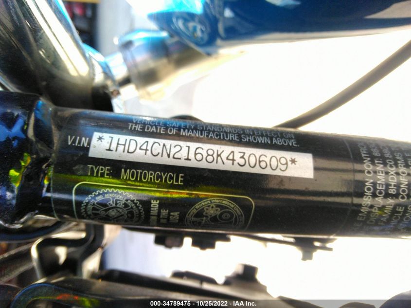 2008 HARLEY-DAVIDSON XL883 1HD4CN2168K430609